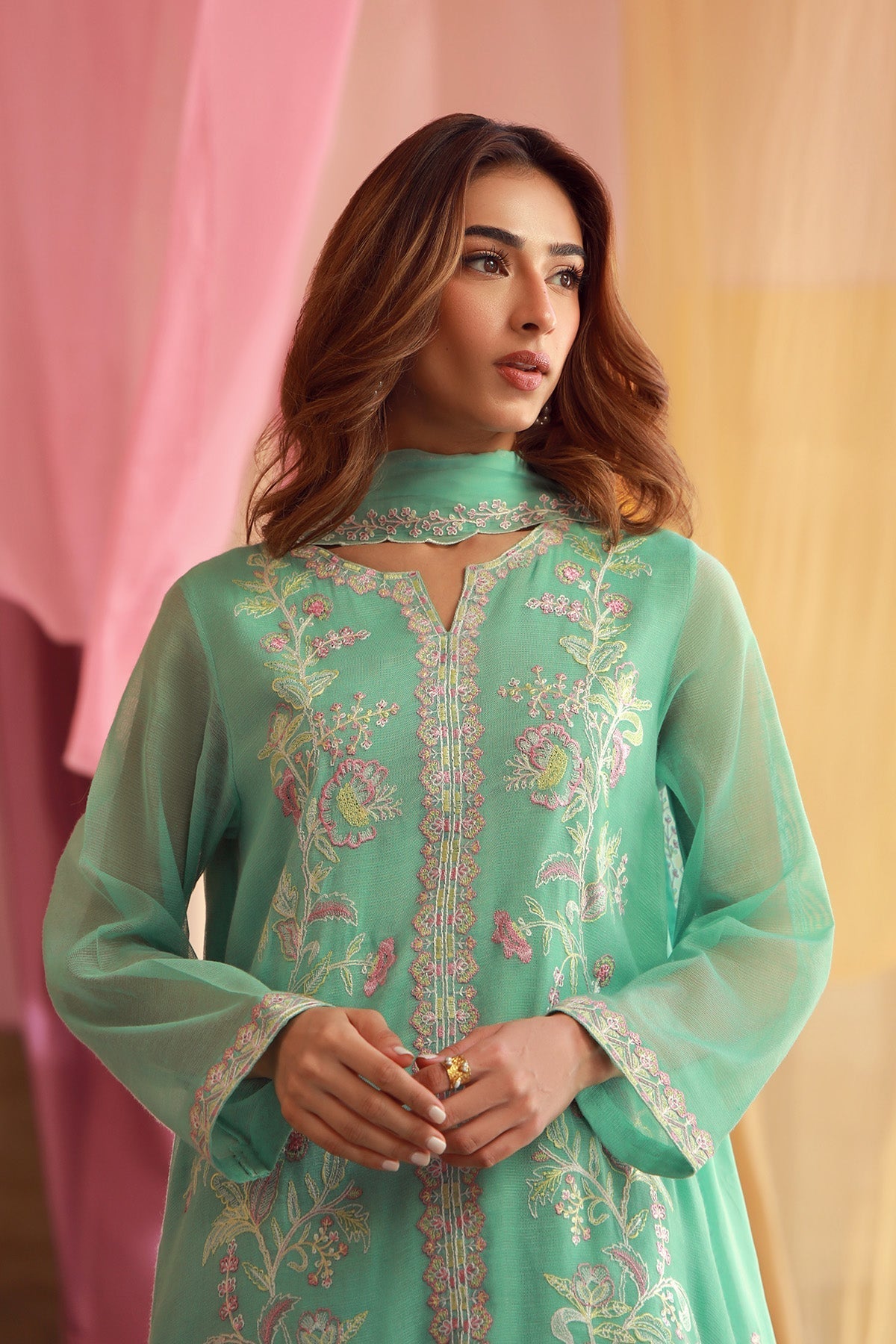 Sahar | Luxe Pret 25 | Mint Petal - Official Sahar stockist in UK - Sakeena London