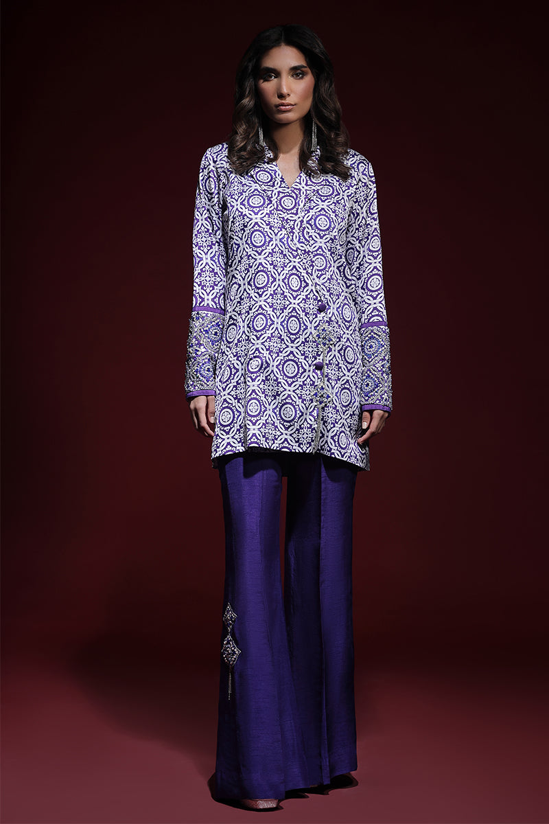 Wardha Saleem | Luxury Pret Fusion Wear | SAPHIR FORMAL CORD-SET (2PC) - Official Wardha Saleem stockist in UK - Sakeena London