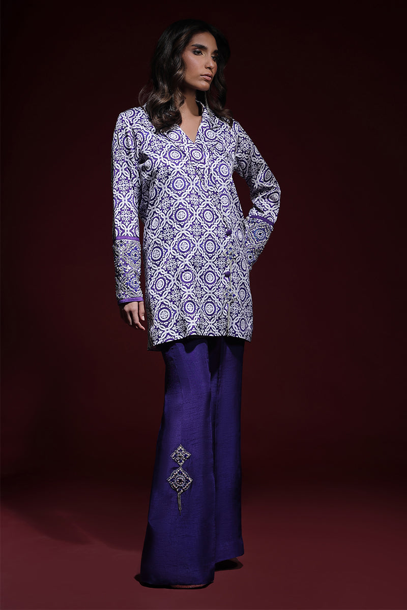 Wardha Saleem | Luxury Pret Fusion Wear | SAPHIR FORMAL CORD-SET (2PC) - Official Wardha Saleem stockist in UK - Sakeena London