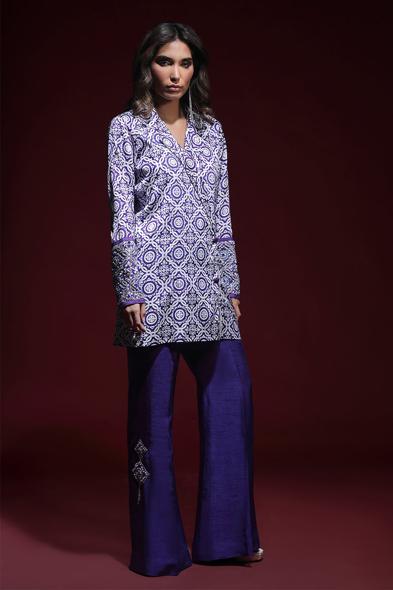 Wardha Saleem | Luxury Pret Fusion Wear | SAPHIR FORMAL CORD-SET (2PC) - Official Wardha Saleem stockist in UK - Sakeena London