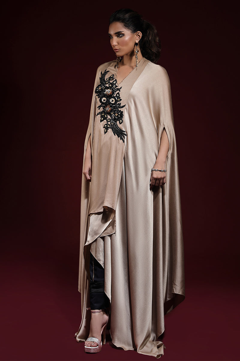 Wardha Saleem | Luxury Pret Fusion Wear | SAHARA DRAPE WITH PANTS (2PC) - Official Wardha Saleem stockist in UK - Sakeena London