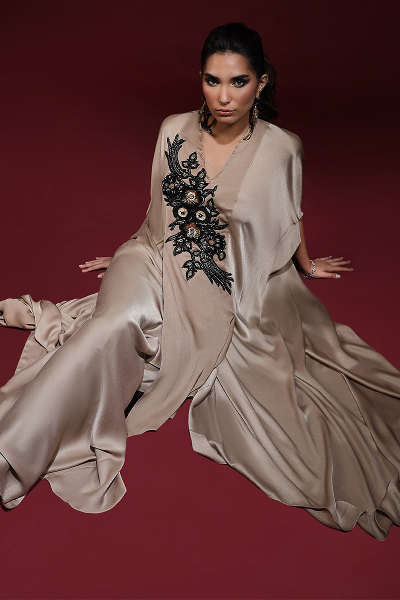 Wardha Saleem | Luxury Pret Fusion Wear | SAHARA DRAPE WITH PANTS (2PC) - Official Wardha Saleem stockist in UK - Sakeena London