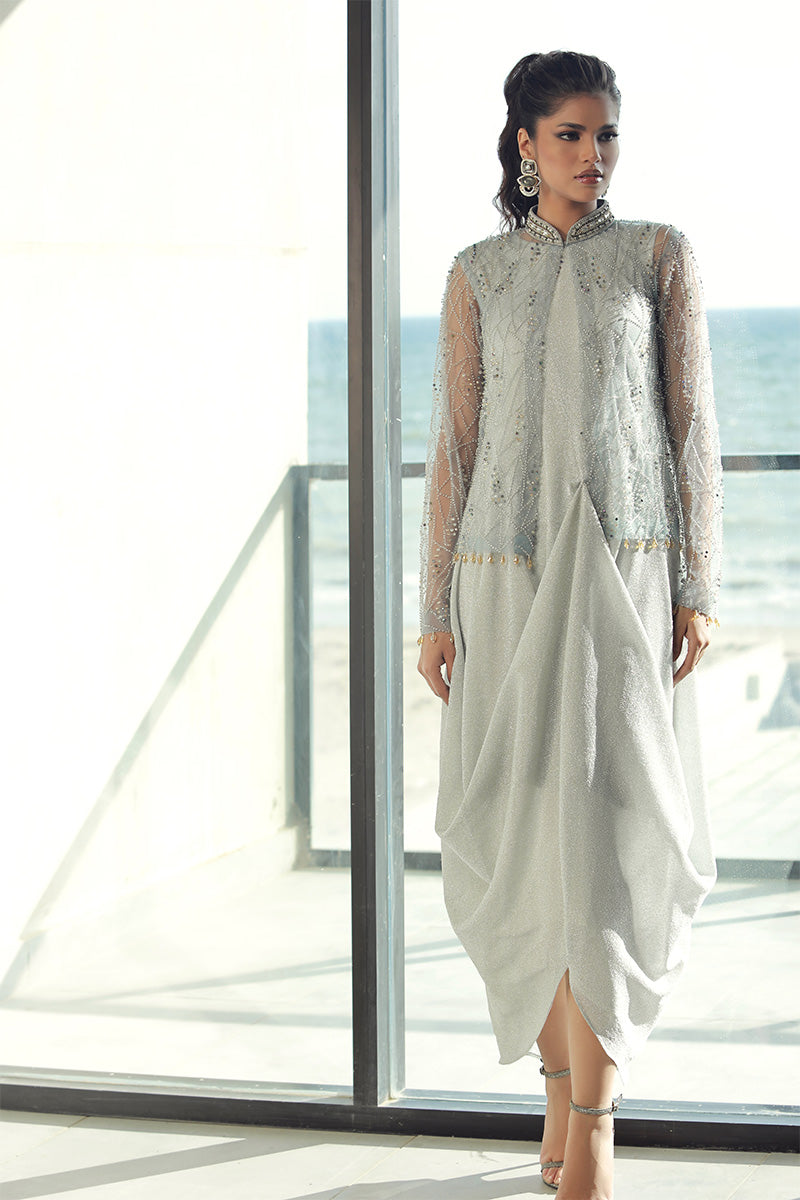 Wardha Saleem | Luxury Pret Fusion Wear | PEARL (2PC) - Official Wardha Saleem stockist in UK - Sakeena London