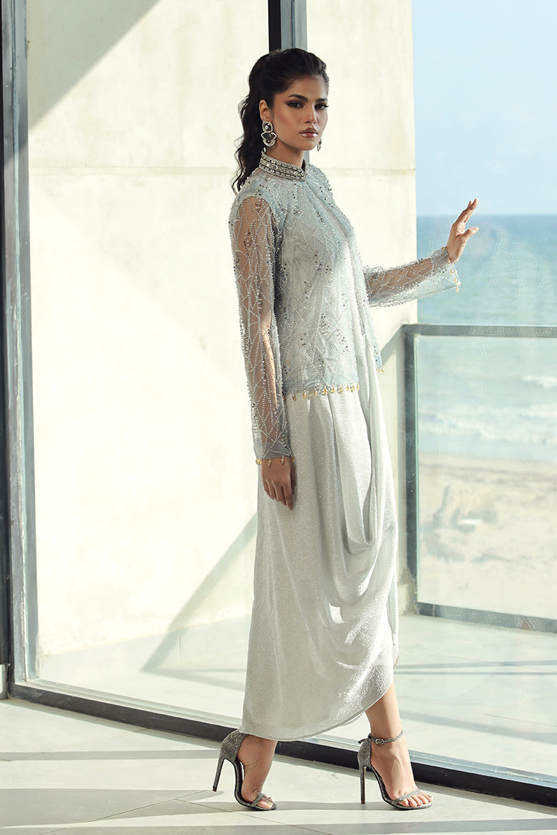 Wardha Saleem | Luxury Pret Fusion Wear | PEARL (2PC) - Official Wardha Saleem stockist in UK - Sakeena London