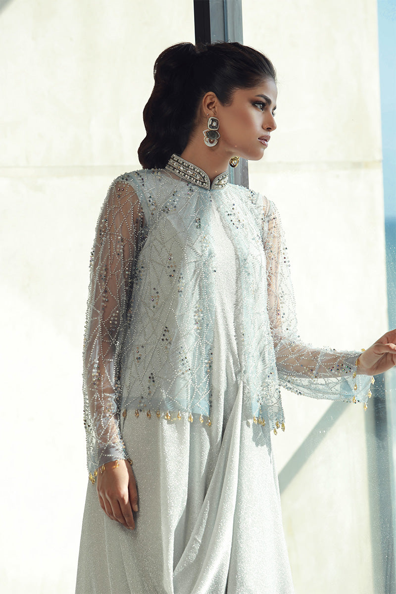 Wardha Saleem | Luxury Pret Fusion Wear | PEARL (2PC) - Official Wardha Saleem stockist in UK - Sakeena London