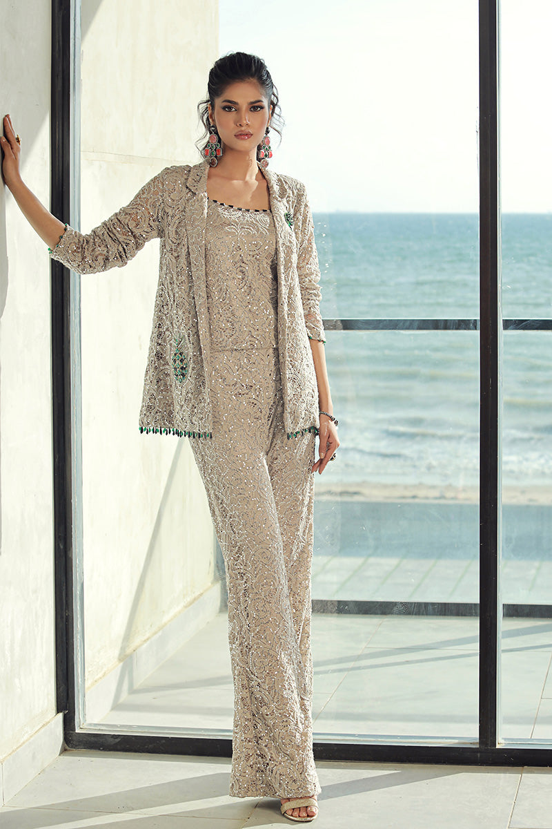 Wardha Saleem | Luxury Pret Fusion Wear | GIA (3PC) - Official Wardha Saleem stockist in UK - Sakeena London