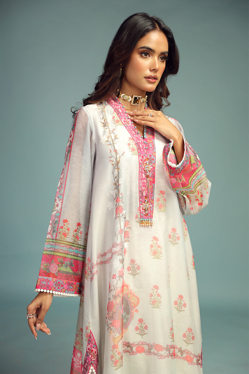Wardha Saleem | Luxury Pret Traditional Wear | GUL BAHAAR SHIRT WITH DUPATTA (2 PC) - Official Wardha Saleem stockist in UK - Sakeena London