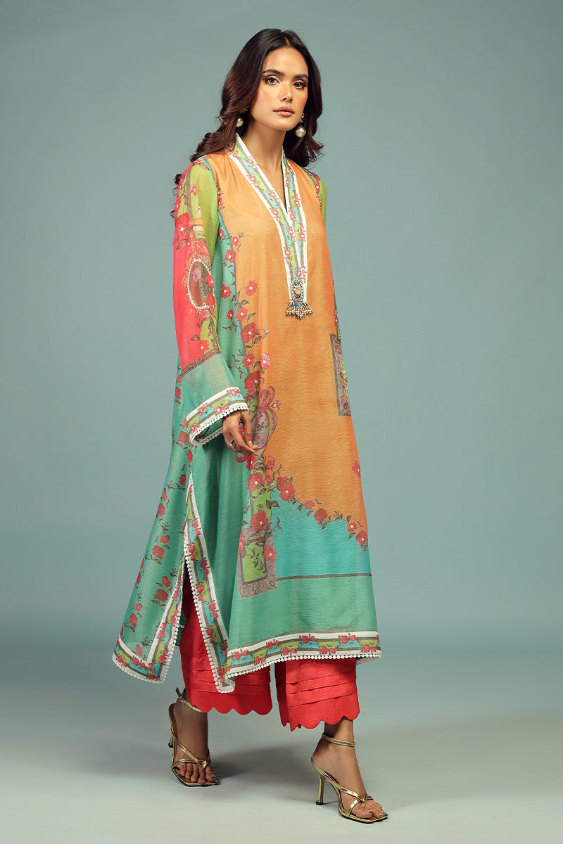 Wardha Saleem | Luxury Pret Traditional Wear | AFSANEH SHIRT WITH DUPATTA ( 2 PC) - Official Wardha Saleem stockist in UK - Sakeena London