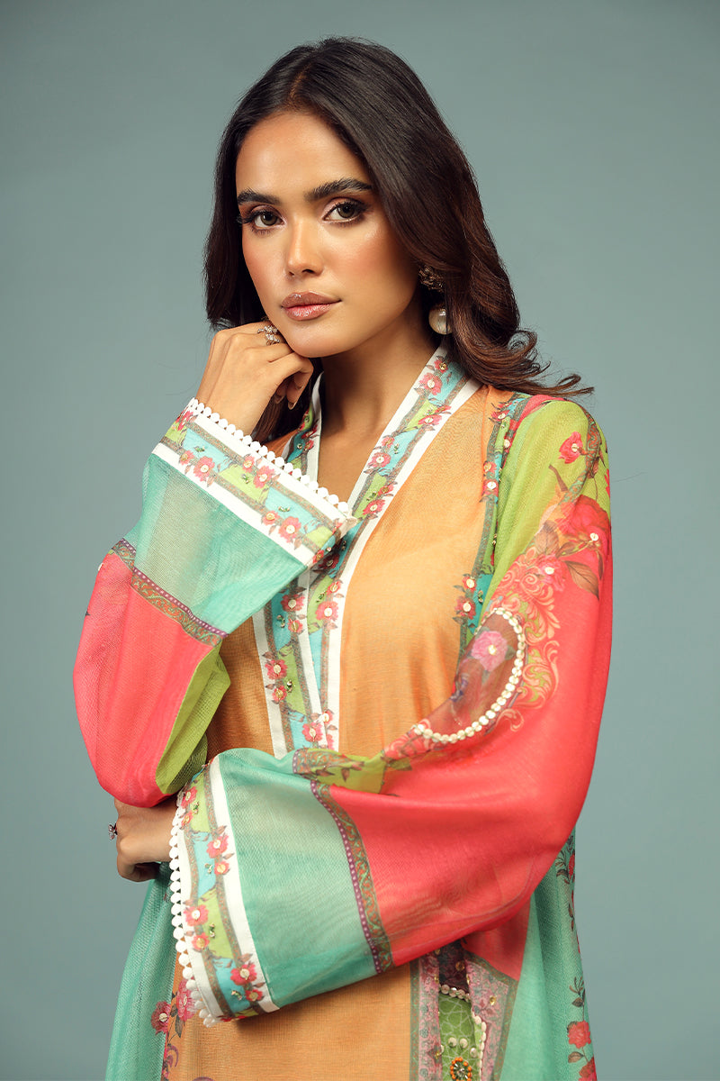 Wardha Saleem | Luxury Pret Traditional Wear | AFSANEH SHIRT WITH DUPATTA ( 2 PC) - Official Wardha Saleem stockist in UK - Sakeena London