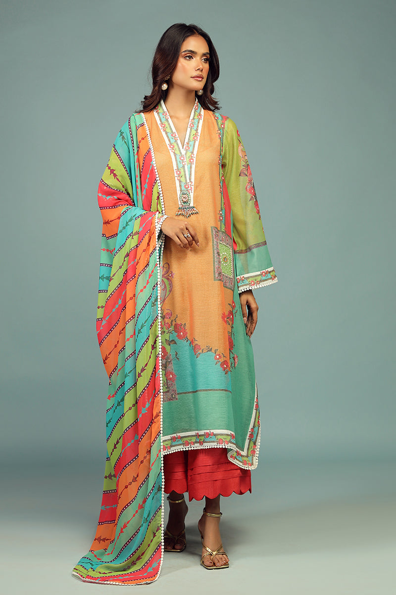 Wardha Saleem | Luxury Pret Traditional Wear | AFSANEH SHIRT WITH DUPATTA ( 2 PC) - Official Wardha Saleem stockist in UK - Sakeena London
