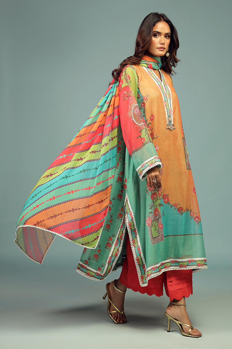 Wardha Saleem | Luxury Pret Traditional Wear | AFSANEH SHIRT WITH DUPATTA ( 2 PC) - Official Wardha Saleem stockist in UK - Sakeena London
