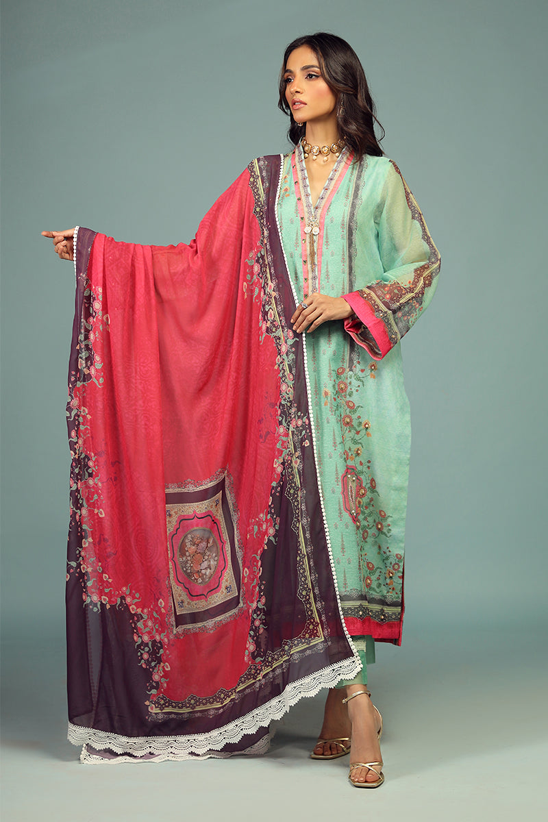 Wardha Saleem | Luxury Pret Traditional Wear | CHANDNI SHIRT WITH DUPATTA ( 2 PC) - Official Wardha Saleem stockist in UK - Sakeena London