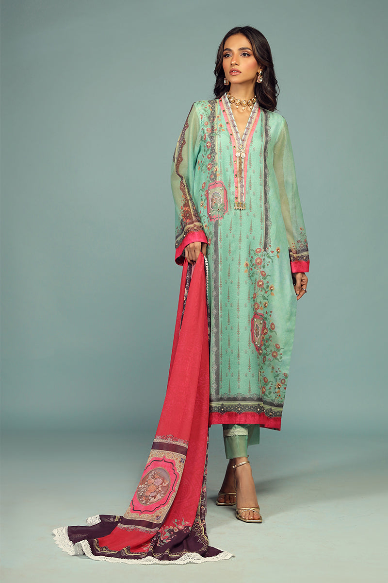 Wardha Saleem | Luxury Pret Traditional Wear | CHANDNI SHIRT WITH DUPATTA ( 2 PC) - Official Wardha Saleem stockist in UK - Sakeena London
