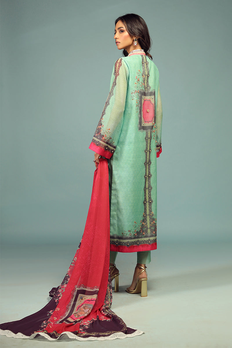 Wardha Saleem | Luxury Pret Traditional Wear | CHANDNI SHIRT WITH DUPATTA ( 2 PC) - Official Wardha Saleem stockist in UK - Sakeena London