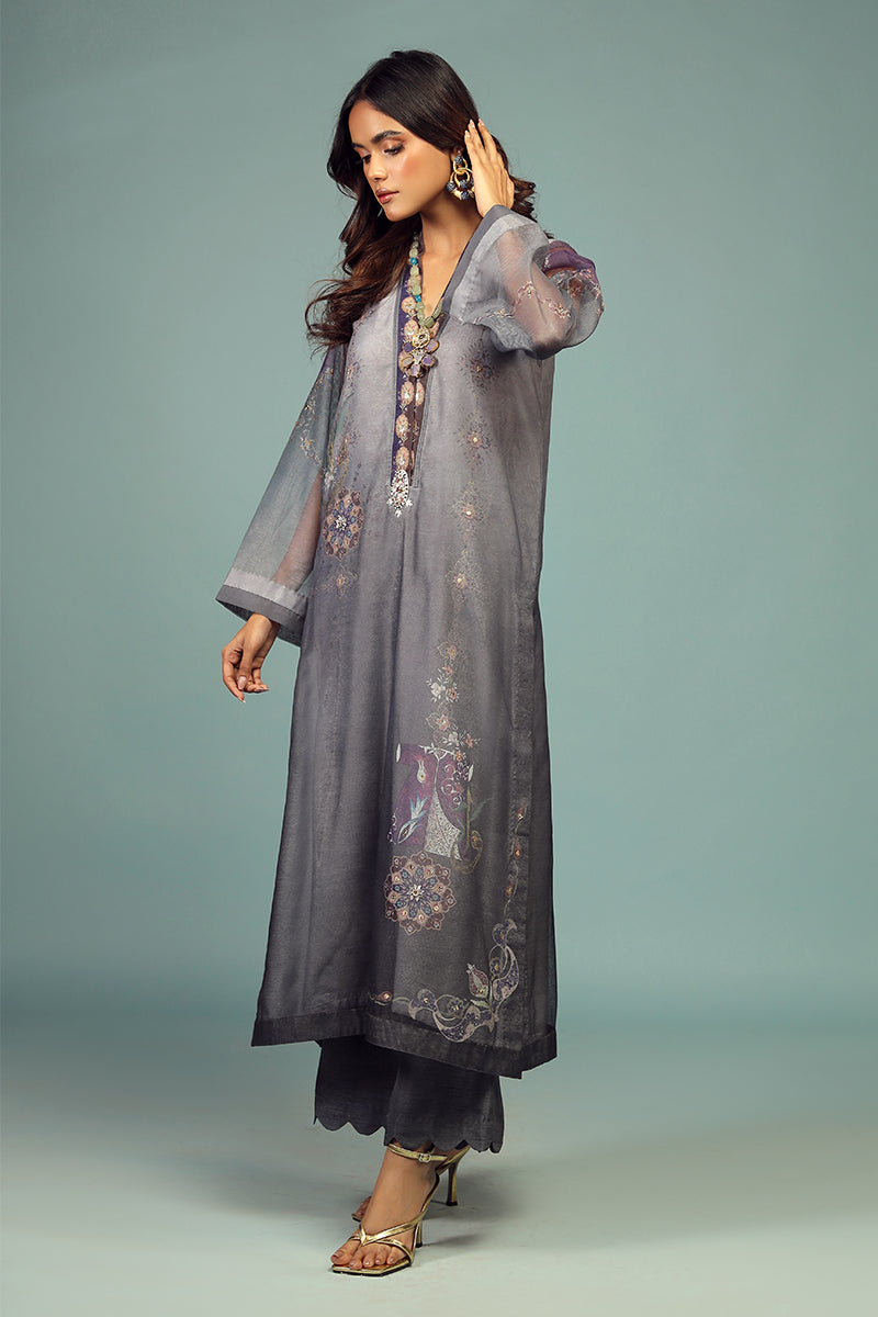 Wardha Saleem | Luxury Pret Traditional Wear | DARVESH SHIRT WITH DUPATTA ( 2 PC) - Official Wardha Saleem stockist in UK - Sakeena London