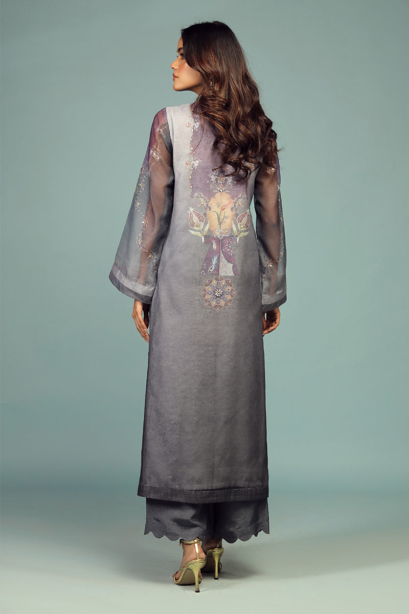 Wardha Saleem | Luxury Pret Traditional Wear | DARVESH SHIRT WITH DUPATTA ( 2 PC) - Official Wardha Saleem stockist in UK - Sakeena London