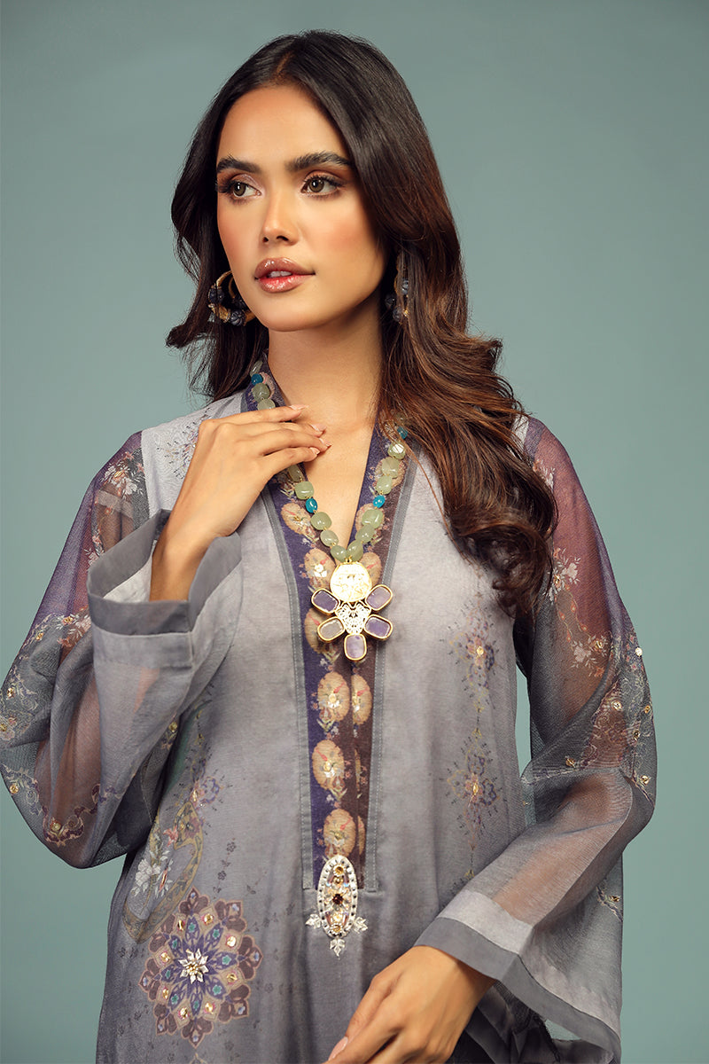 Wardha Saleem | Luxury Pret Traditional Wear | DARVESH SHIRT WITH DUPATTA ( 2 PC) - Official Wardha Saleem stockist in UK - Sakeena London