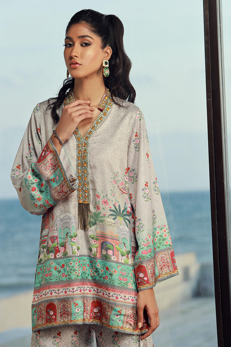 Wardha Saleem | Luxury Pret Fusion Wear | LILA (2PC) - Official Wardha Saleem stockist in UK - Sakeena London