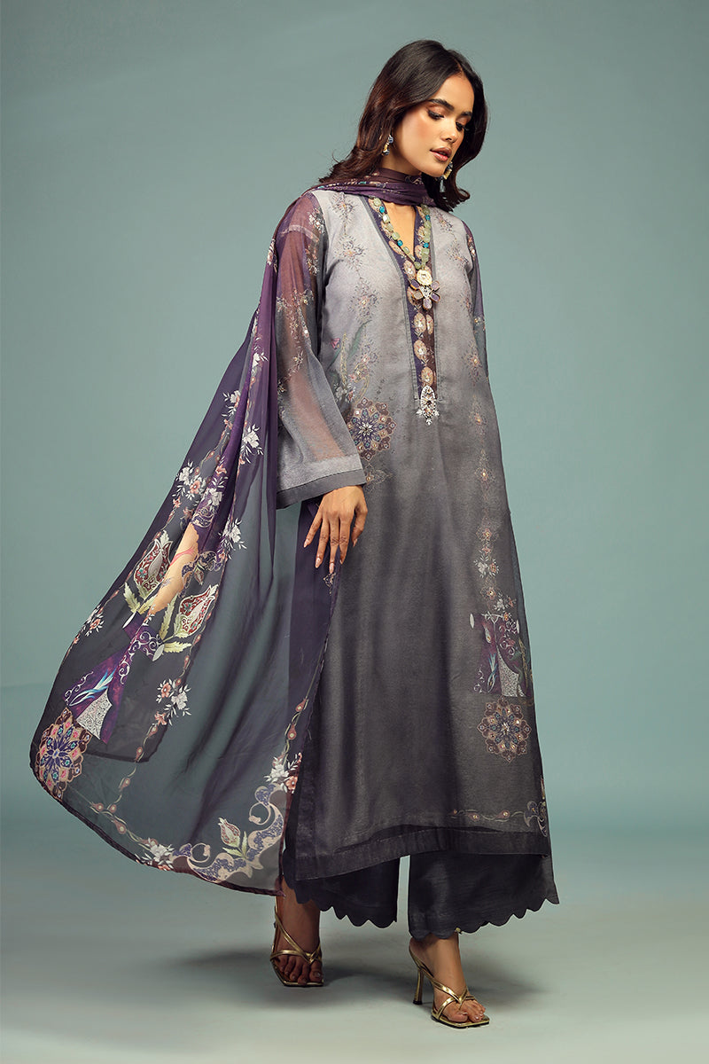 Wardha Saleem | Luxury Pret Traditional Wear | DARVESH SHIRT WITH DUPATTA ( 2 PC) - Official Wardha Saleem stockist in UK - Sakeena London