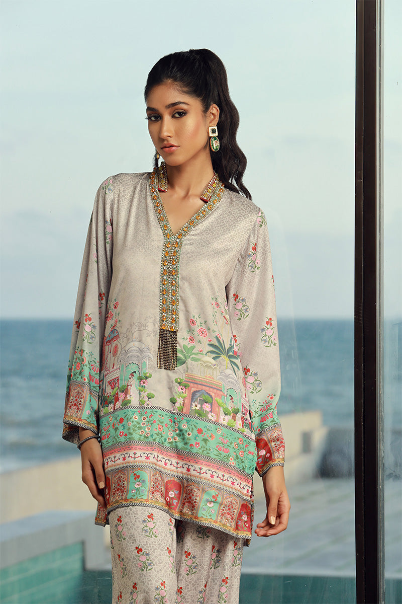 Wardha Saleem | Luxury Pret Fusion Wear | LILA (2PC) - Official Wardha Saleem stockist in UK - Sakeena London