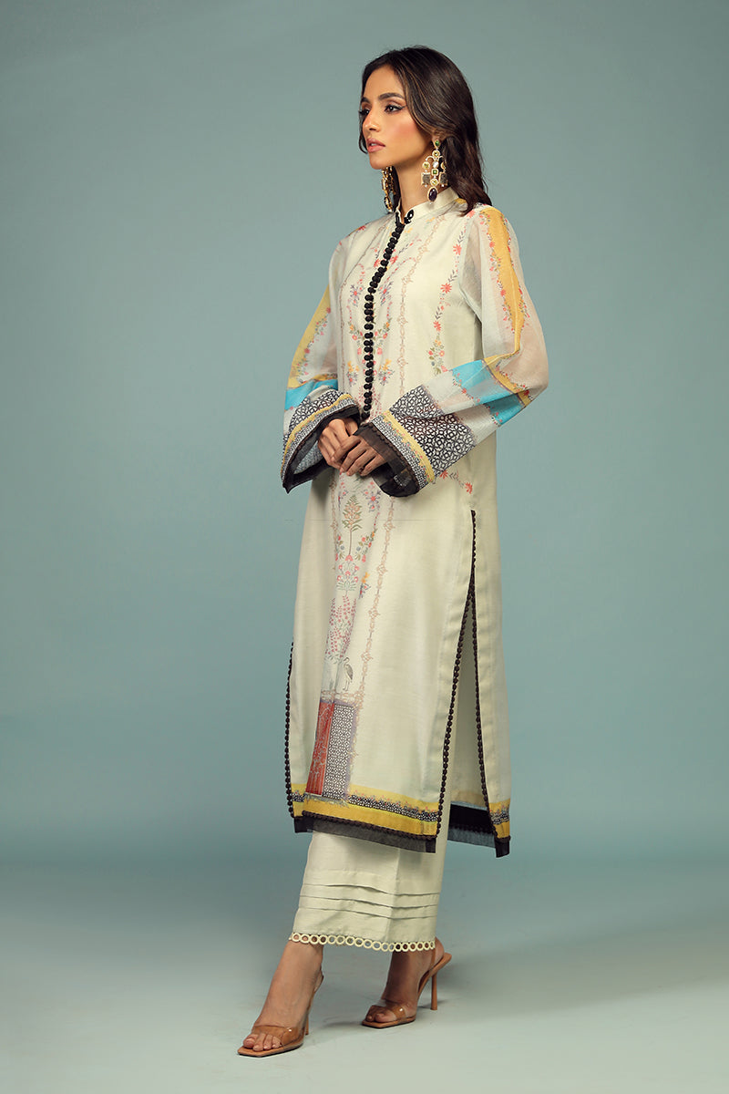 Wardha Saleem | Luxury Pret Traditional Wear | BARAHDARI SHIRT WITH DUPATTA ( 2 PC) - Official Wardha Saleem stockist in UK - Sakeena London