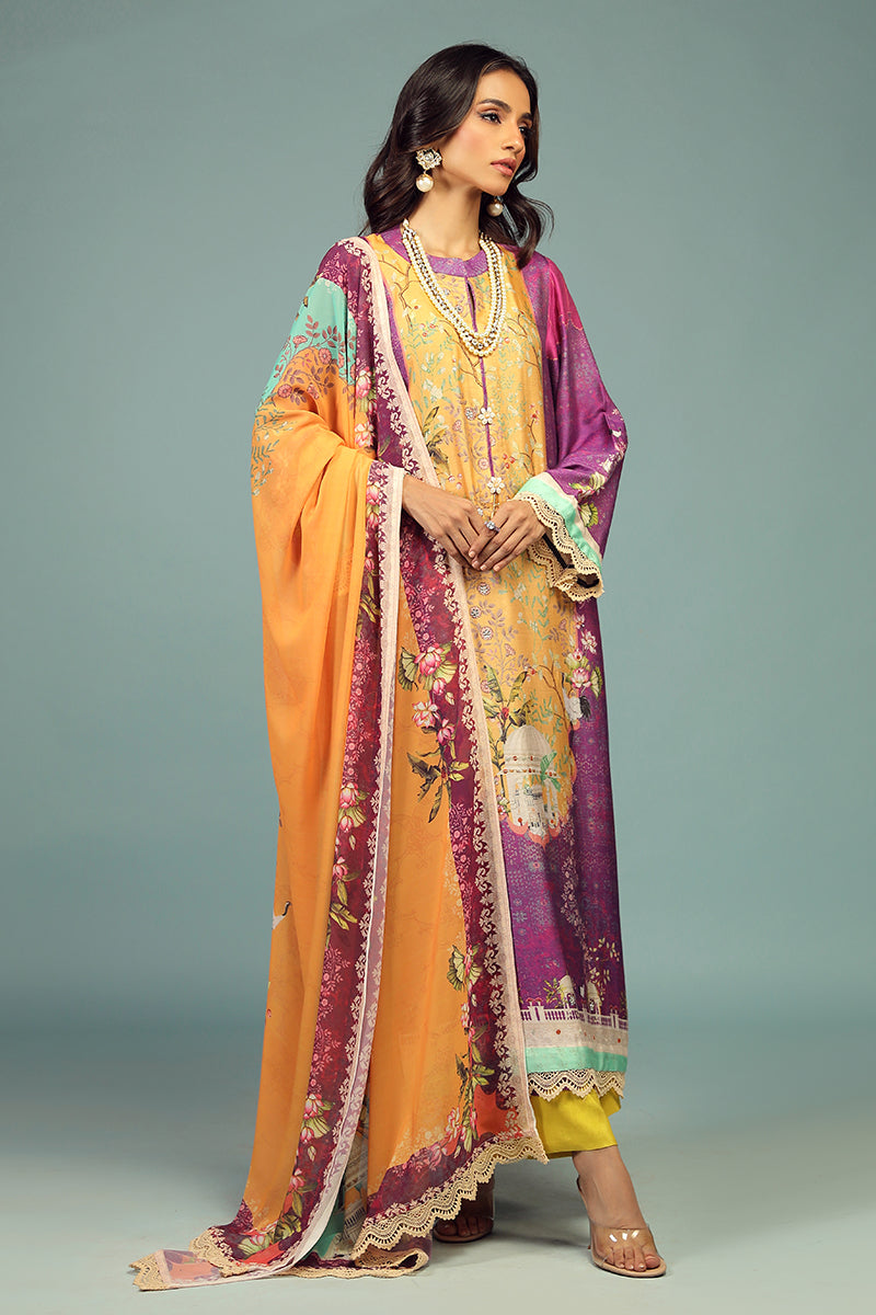 Wardha Saleem | Luxury Pret Traditional Wear | JHAROKA SHIRT WITH DUPATTA ( 2 PC) - Official Wardha Saleem stockist in UK - Sakeena London