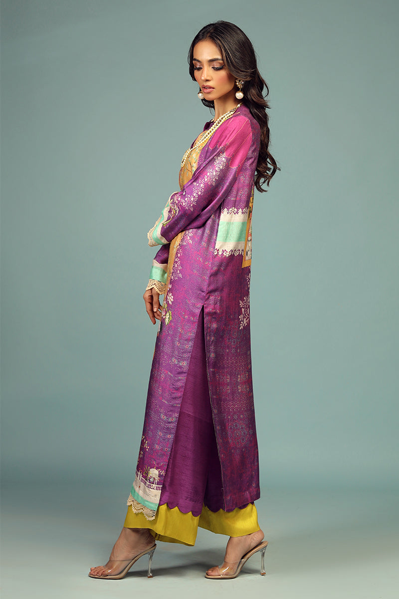 Wardha Saleem | Luxury Pret Traditional Wear | JHAROKA SHIRT WITH DUPATTA ( 2 PC) - Official Wardha Saleem stockist in UK - Sakeena London