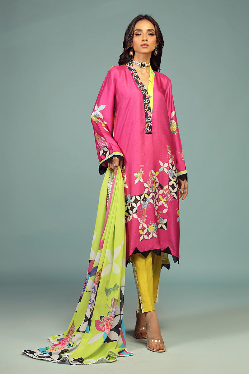 Wardha Saleem | Luxury Pret Traditional Wear | SHIKARGAH SHIRT WITH DUPATTA ( 2 PC) - Official Wardha Saleem stockist in UK - Sakeena London