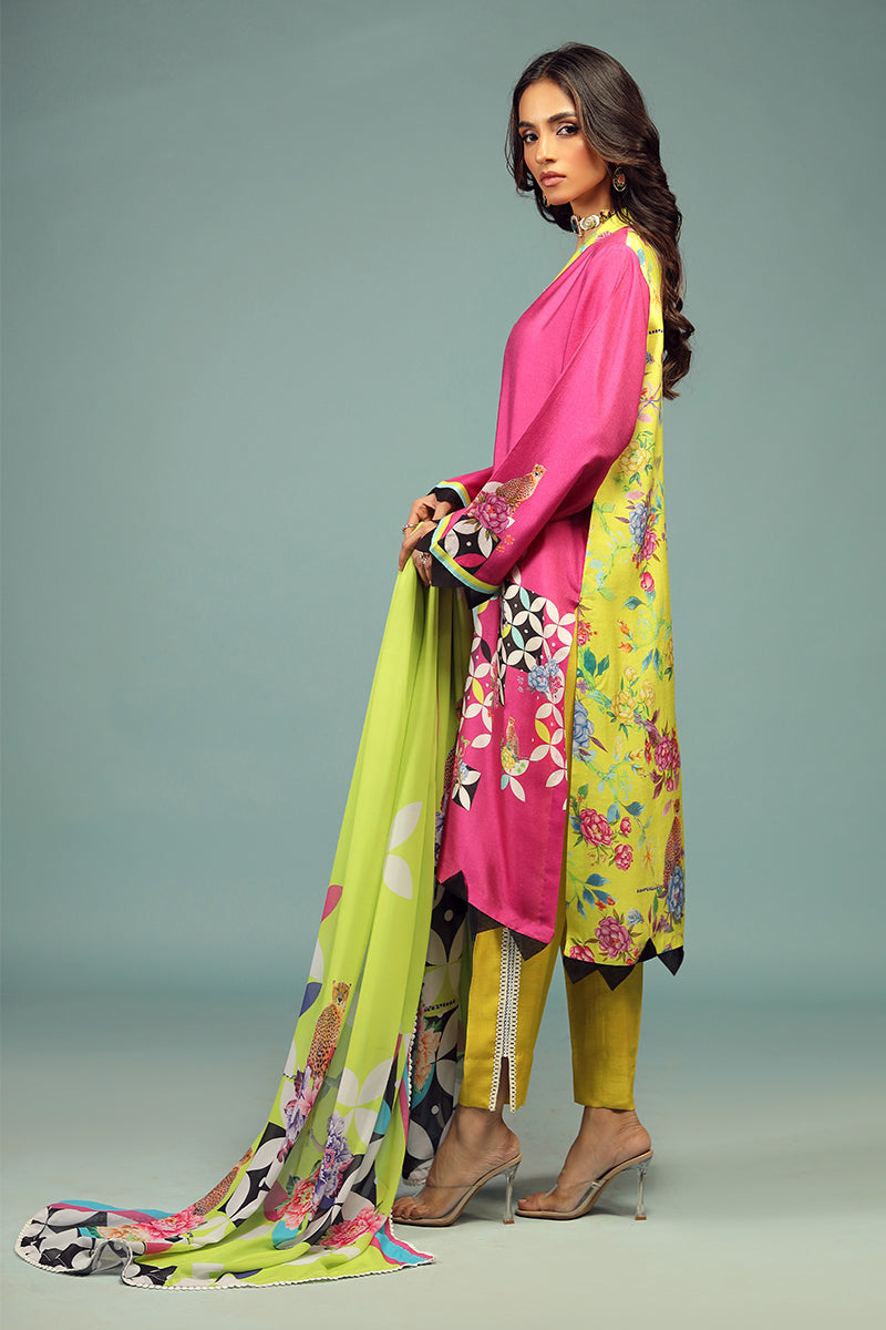 Wardha Saleem | Luxury Pret Traditional Wear | SHIKARGAH SHIRT WITH DUPATTA ( 2 PC) - Official Wardha Saleem stockist in UK - Sakeena London