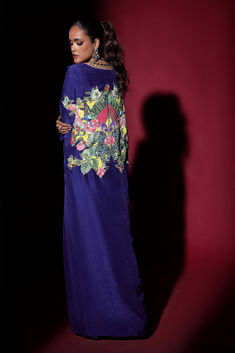 Wardha Saleem | Luxury Pret Fusion Wear | NOVA CAPE WITH DRAPE (2PC) - Official Wardha Saleem stockist in UK - Sakeena London