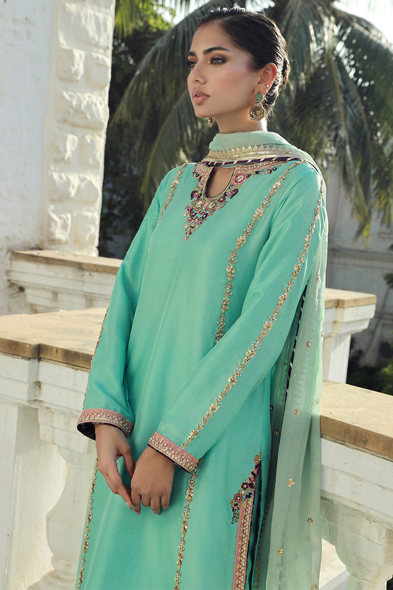 Sana Abbas | Velvet Formals | AQUAMARINE - Official Sana Abbas stockist in UK - Sakeena London