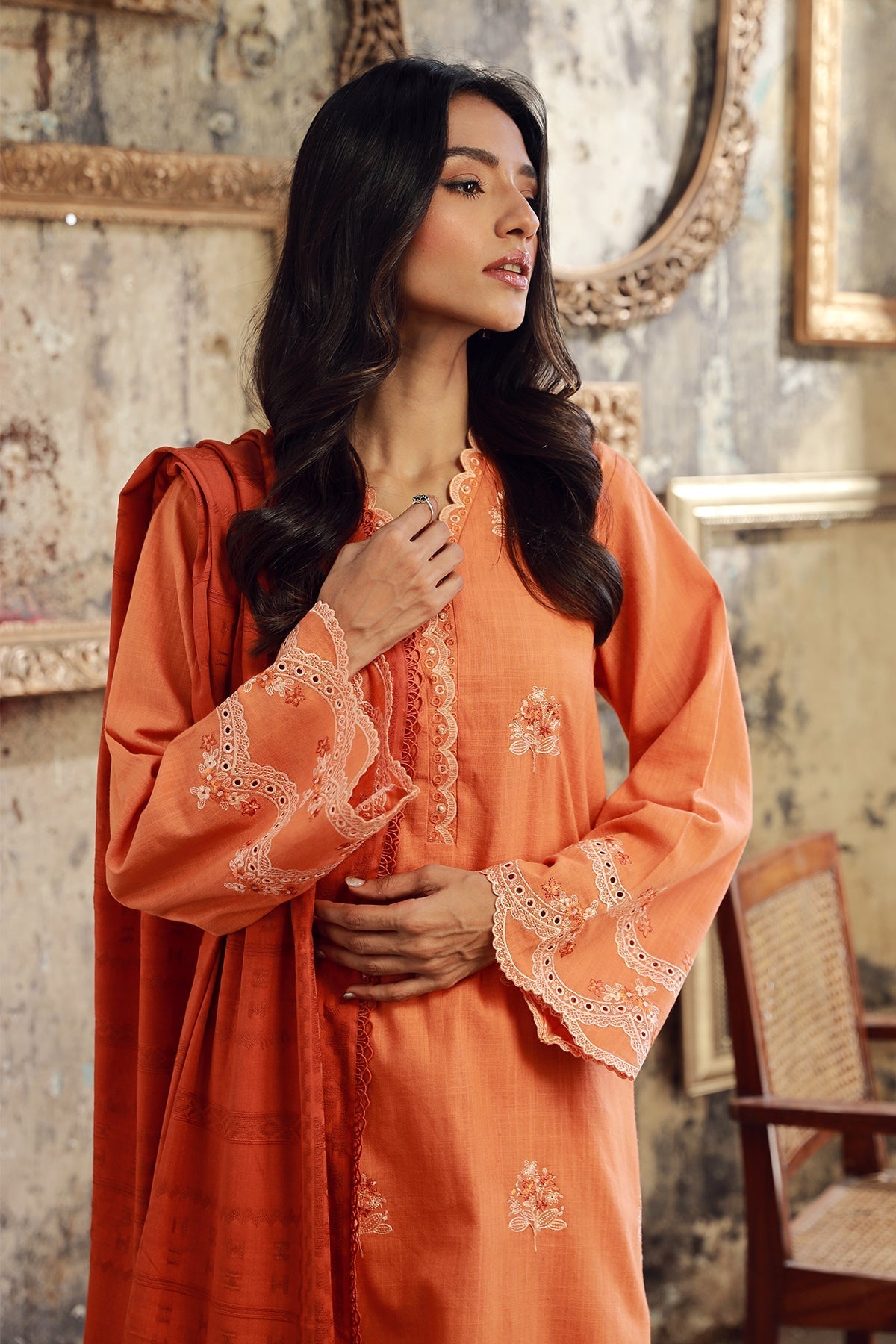 Sahar | Winter Collection | Apricot Ember - Official Sahar stockist in UK - Sakeena London
