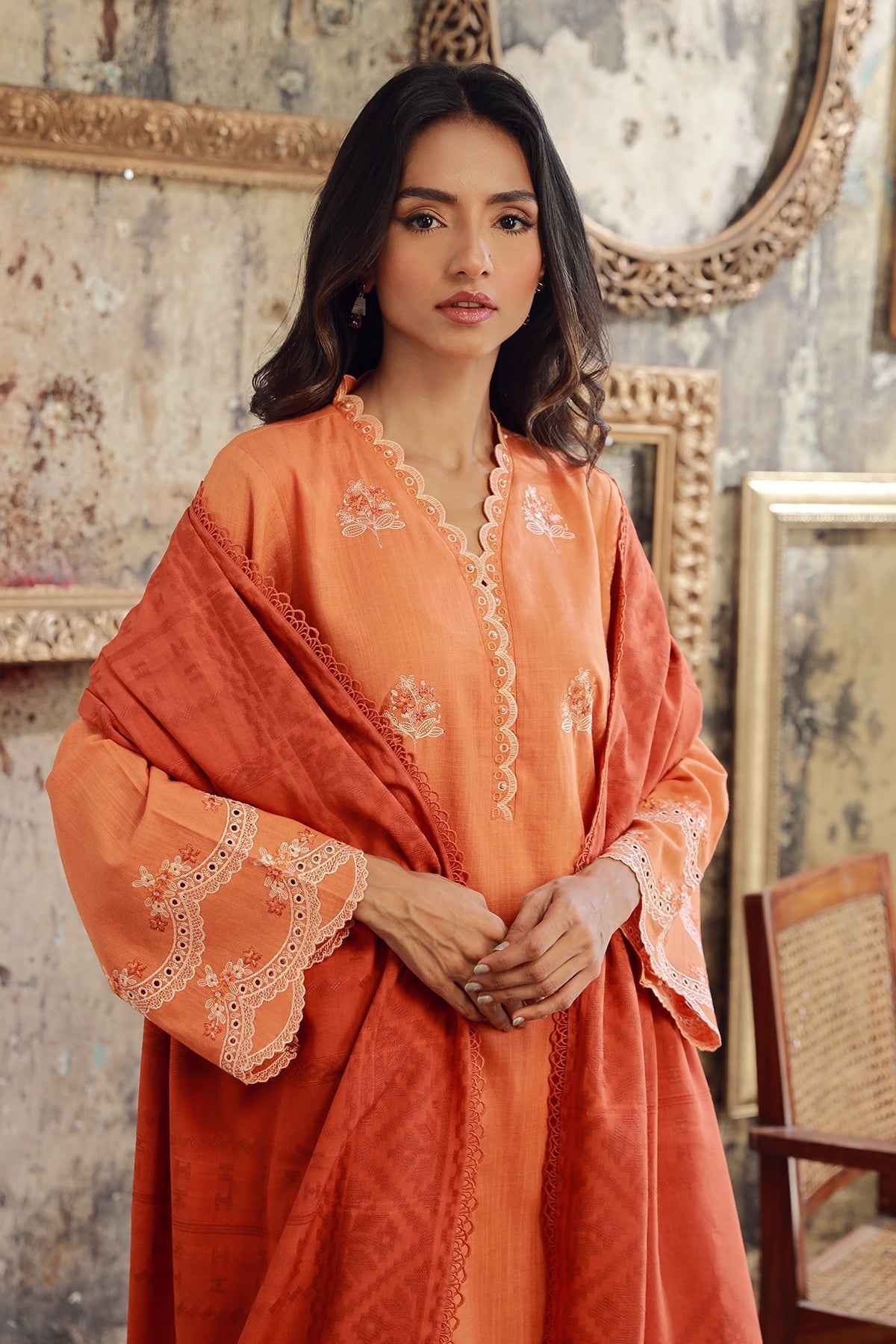 Sahar | Winter Collection | Apricot Ember - Official Sahar stockist in UK - Sakeena London