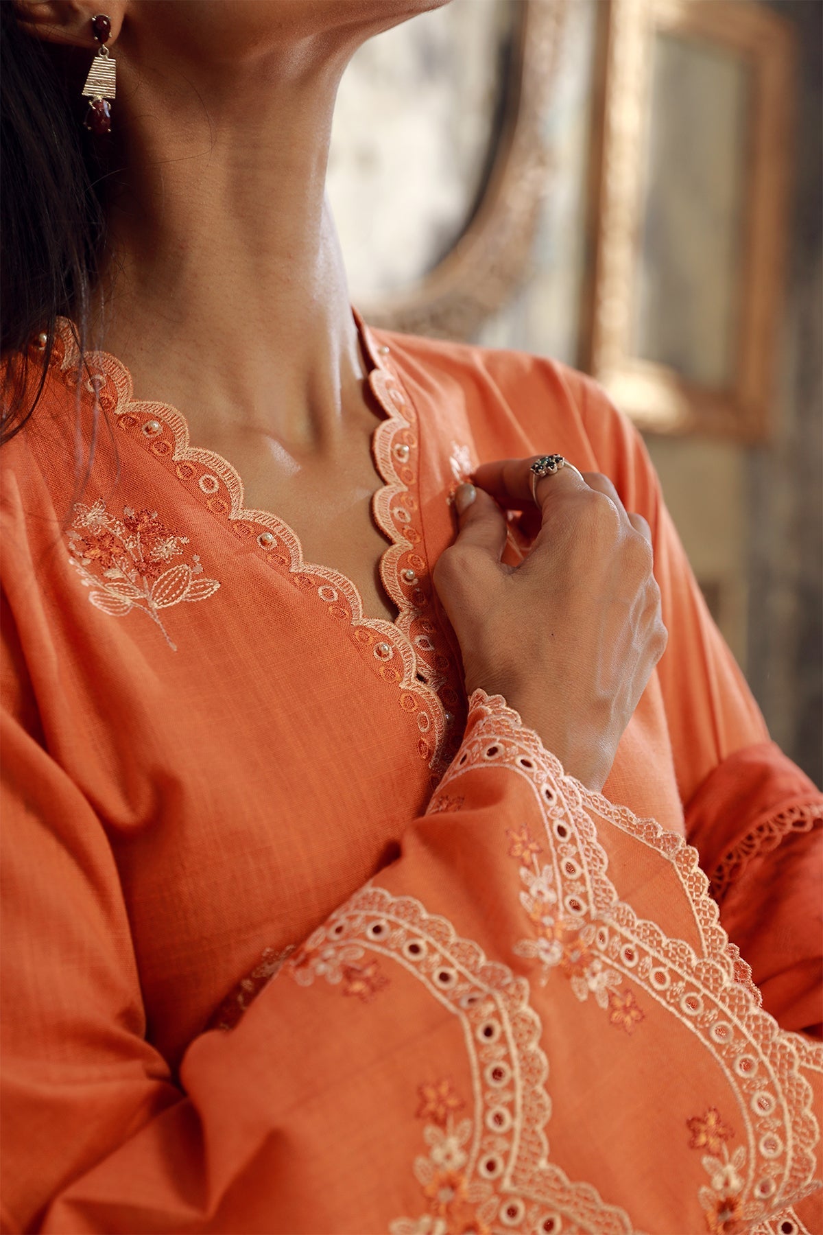Sahar | Winter Collection | Apricot Ember - Official Sahar stockist in UK - Sakeena London