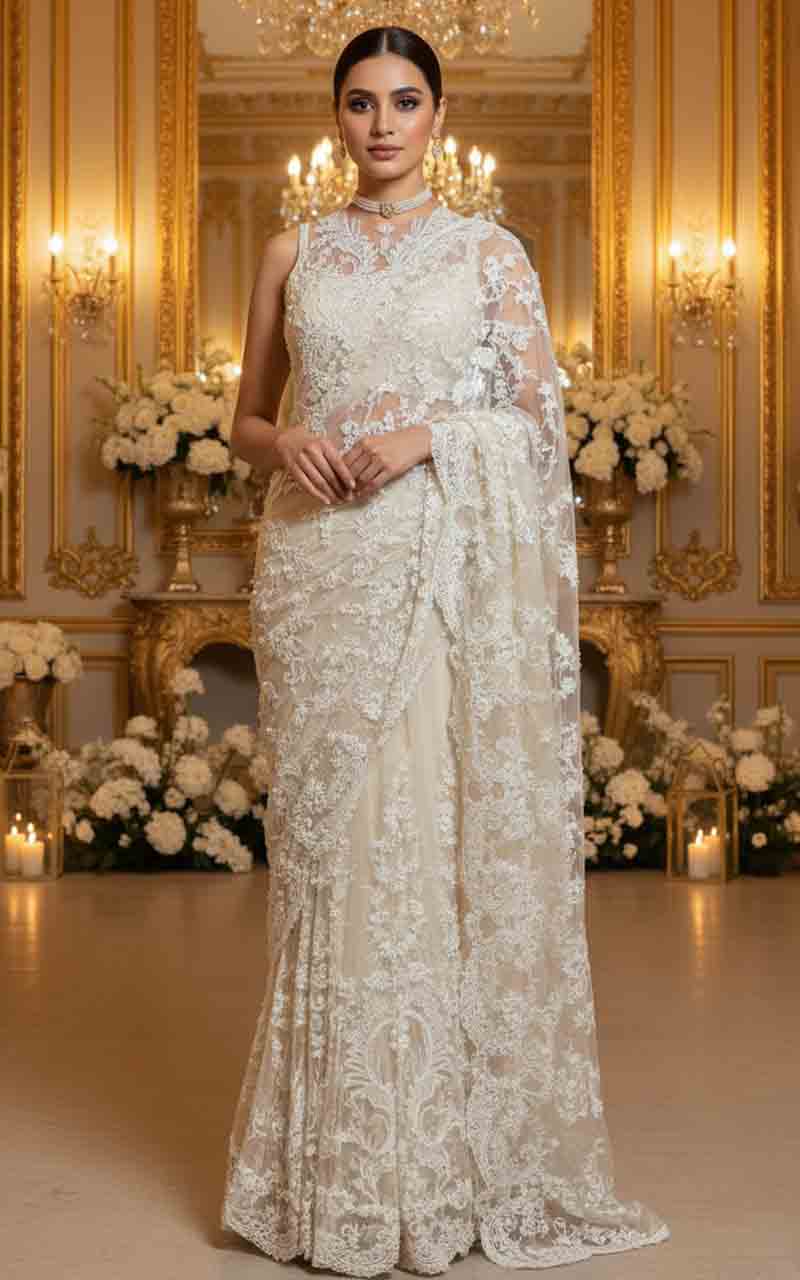 Threads and Motifs | Formal Dresses 25 | Embroidered Saree - Official Threads and Motifs stockist in UK - Sakeena London