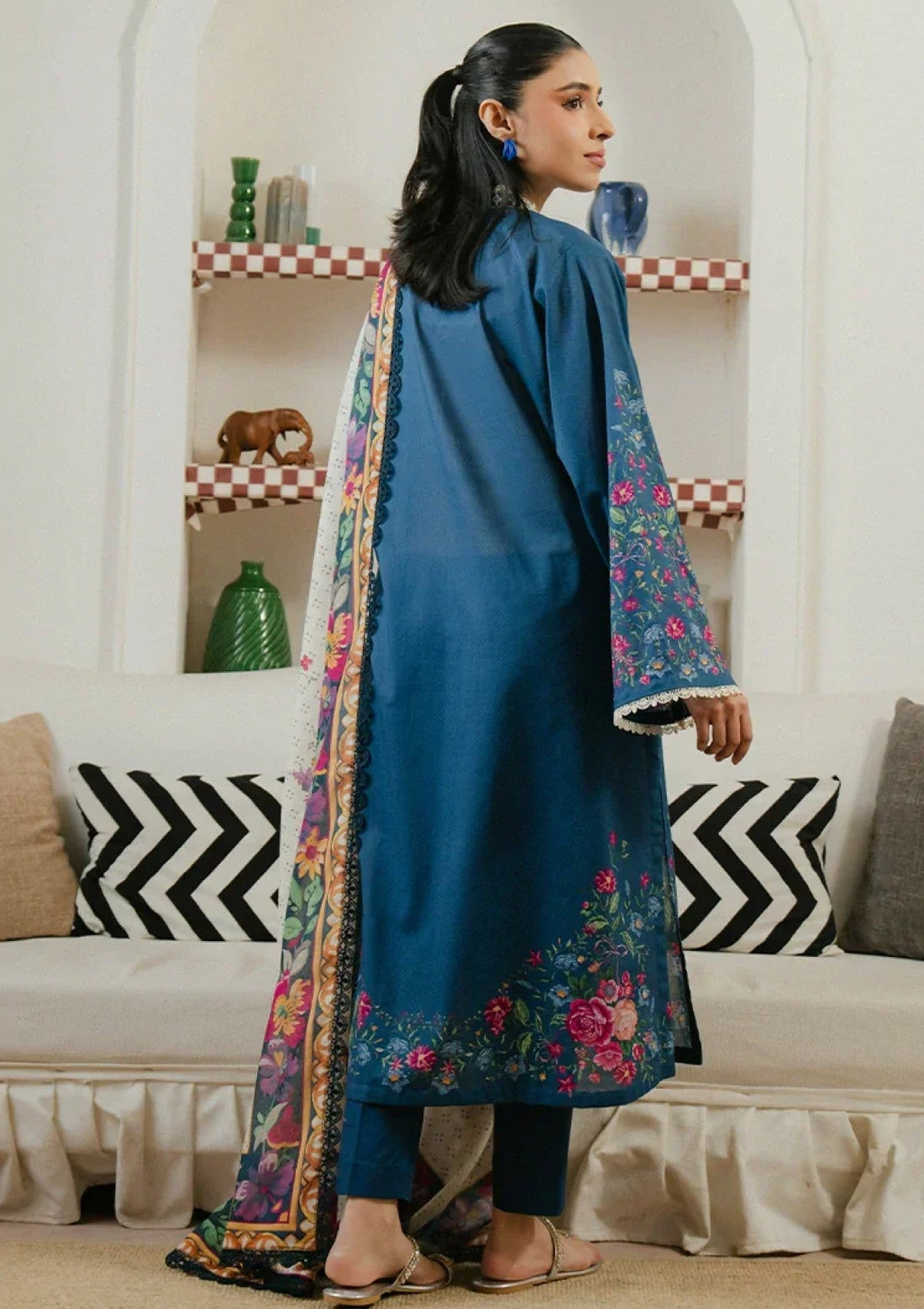Lawn - Cross Stitch - Daily Wear - CSD25#07 - Midnight Tide