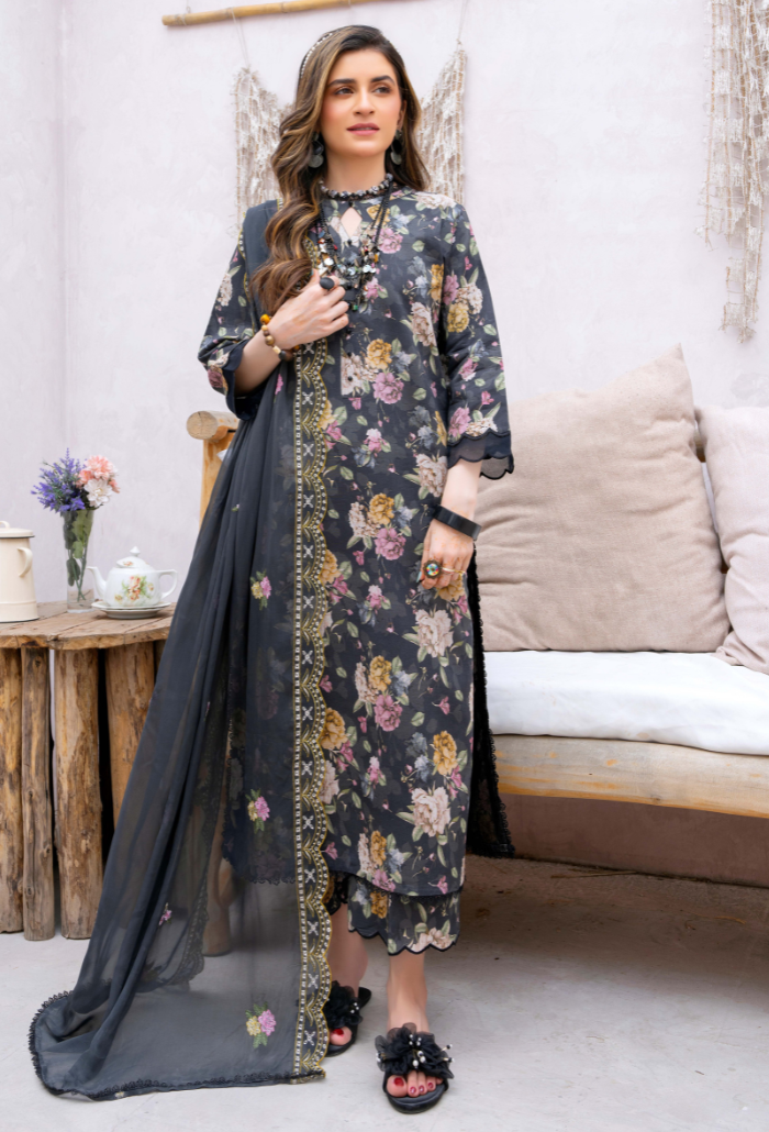 Humdum | Gardenia Lawn 24 | PLG 3 - D03 - Official HumDum stockist in UK - Sakeena London