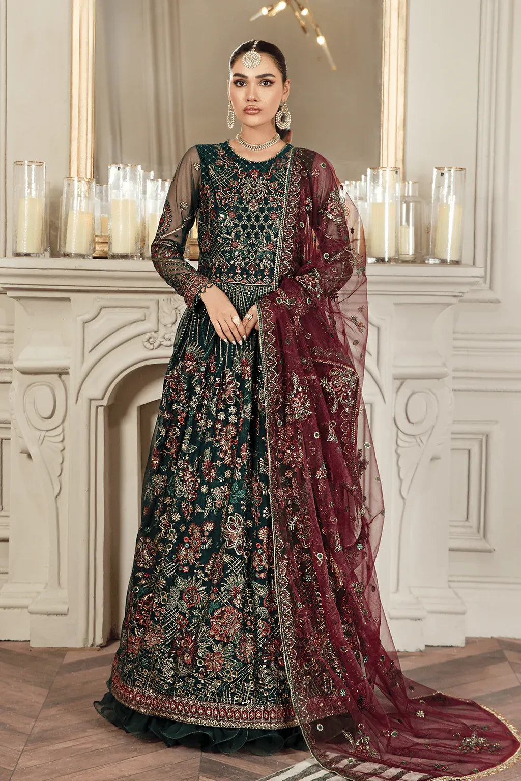 Zarif | Mehroz Formals | PINE GREEN - Official Zarif stockist in UK - Sakeena London