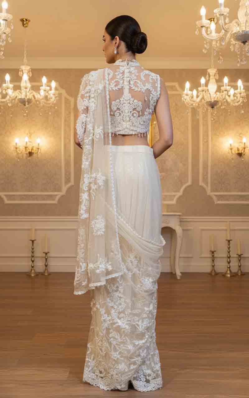 Threads and Motifs | Formal Dresses 25 | Embroidered Saree - Official Threads and Motifs stockist in UK - Sakeena London