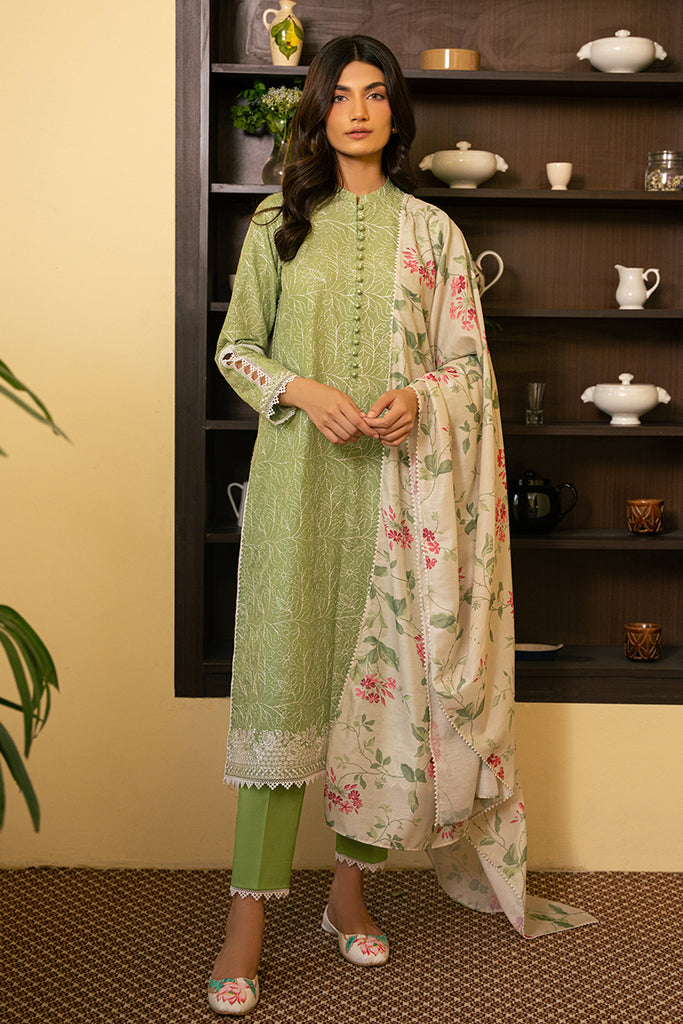 Cross Stitch | Mahiri Embroidered Lawn 24 | VERDANT GREEN - Official Cross Stitch stockist in UK - Sakeena London