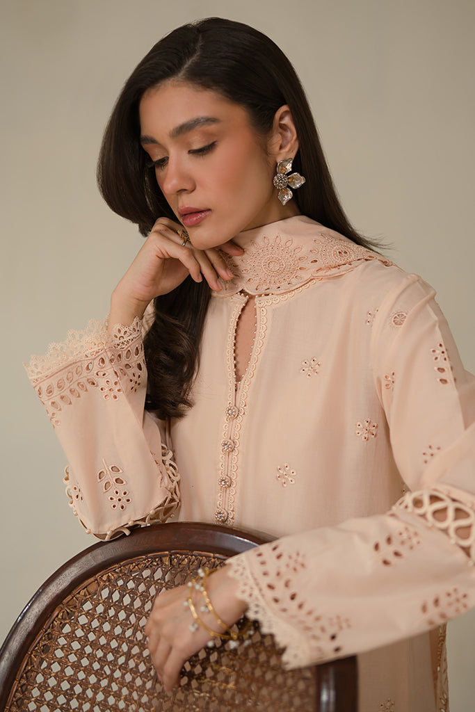 Cross Stitch | Chikankari Lawn 24 | PEARLED IVORY - Official Cross Stitch stockist in UK - Sakeena London