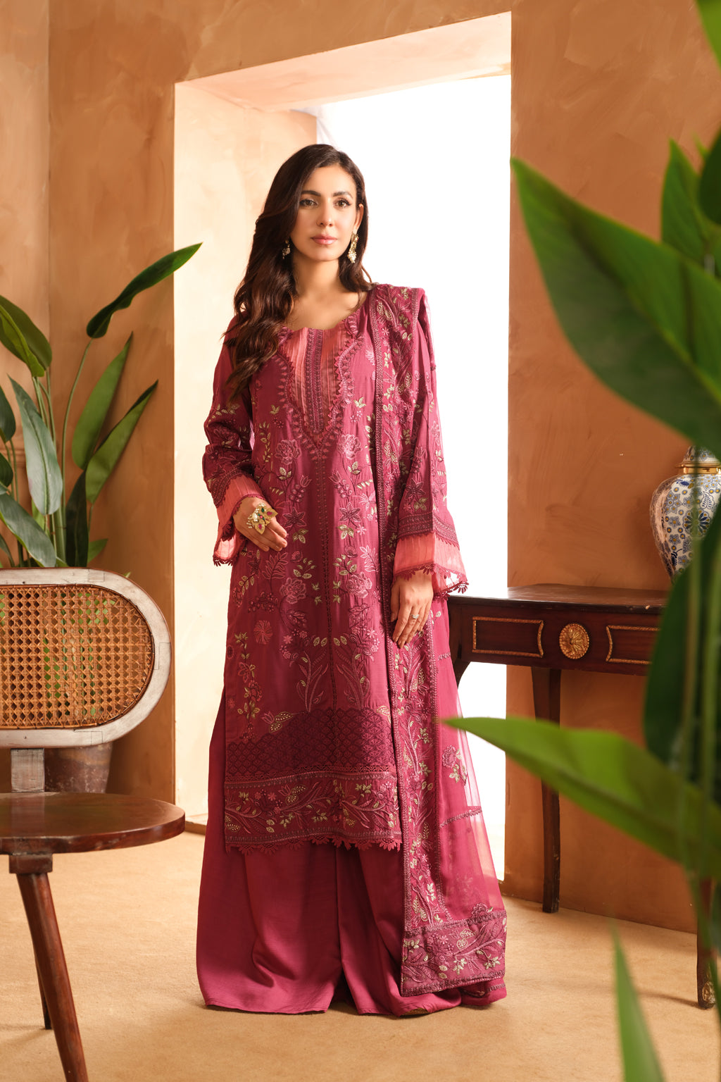 Johra | Shah Jahan Embroidered Viscose | JH-267-SJ - Official Johra stockist in UK - Sakeena London