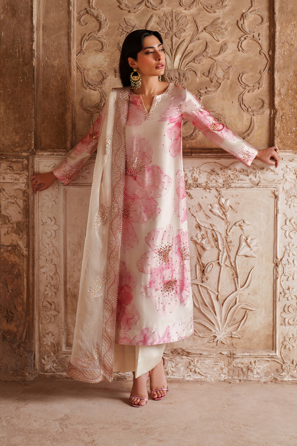 Iznik | Festive Formal | UE-547 Printed Charmeuse - Official Iznik stockist in UK - Sakeena London