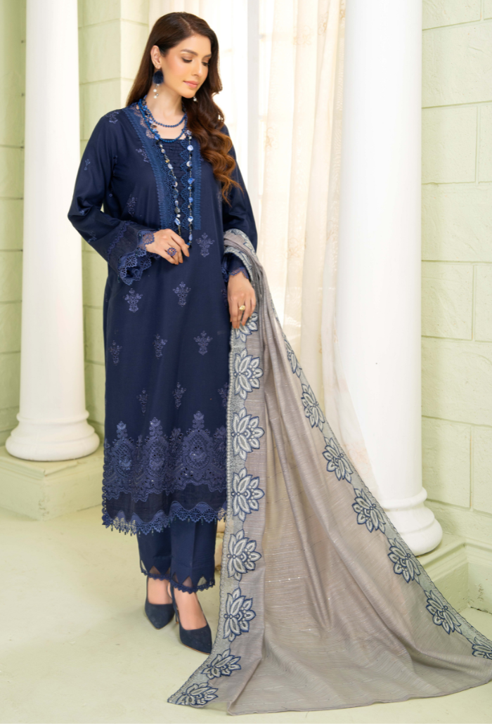 Humdum | Baad e Baharan Lawn | Baad e Baharan - D03 - Official HumDum stockist in UK - Sakeena London