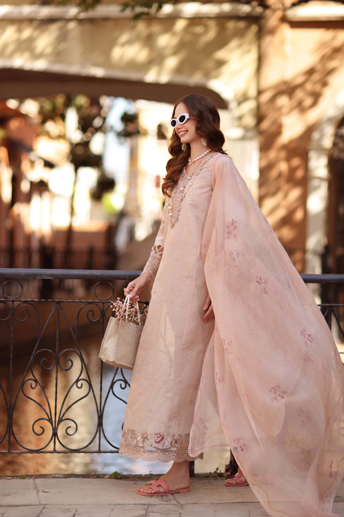 Noor by Saadia Asad | Eid Luxe Printkhaas 26 | D6 - B - Ballet Pink