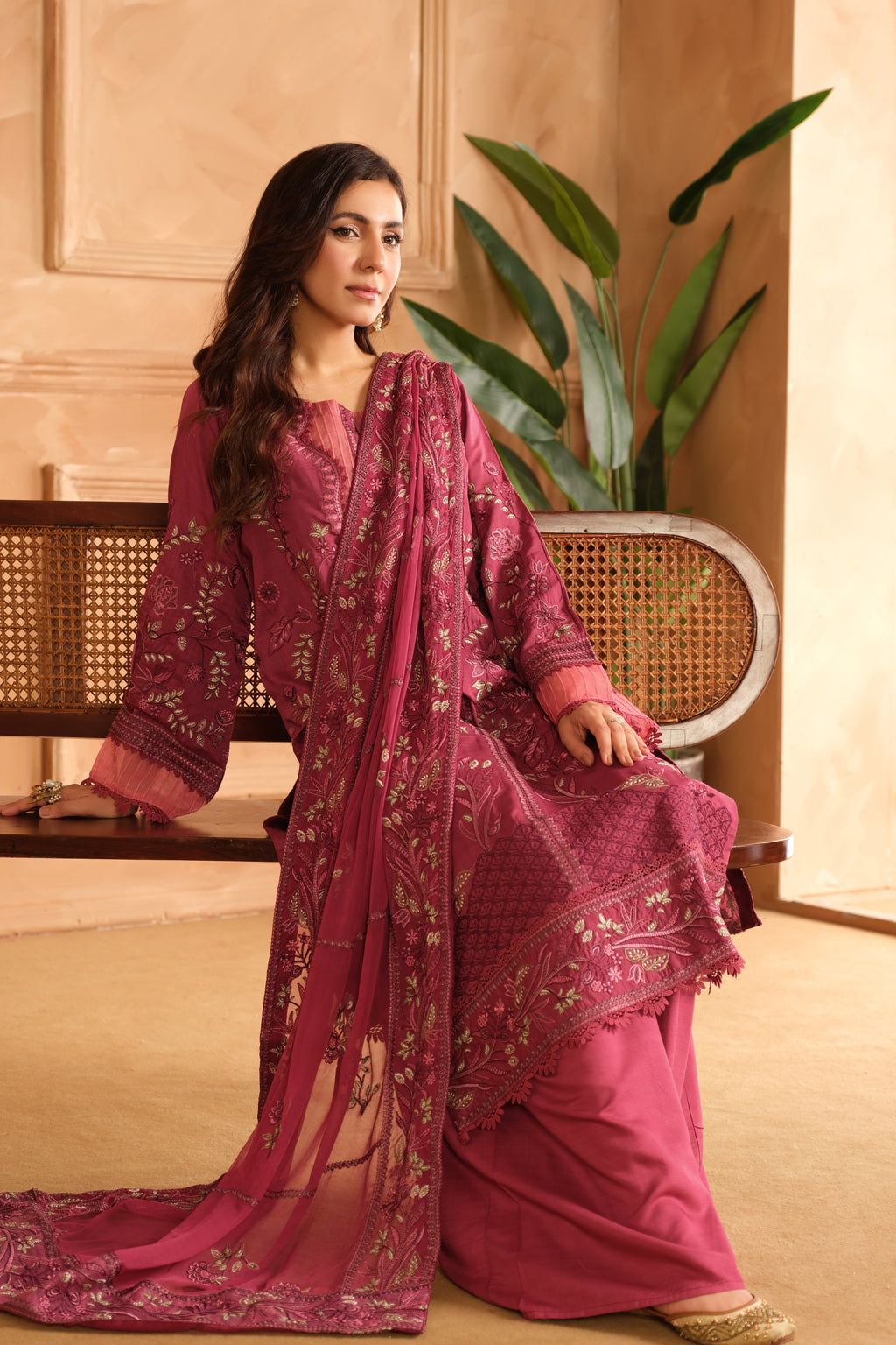 Johra | Shah Jahan Embroidered Viscose | JH-267-SJ - Official Johra stockist in UK - Sakeena London