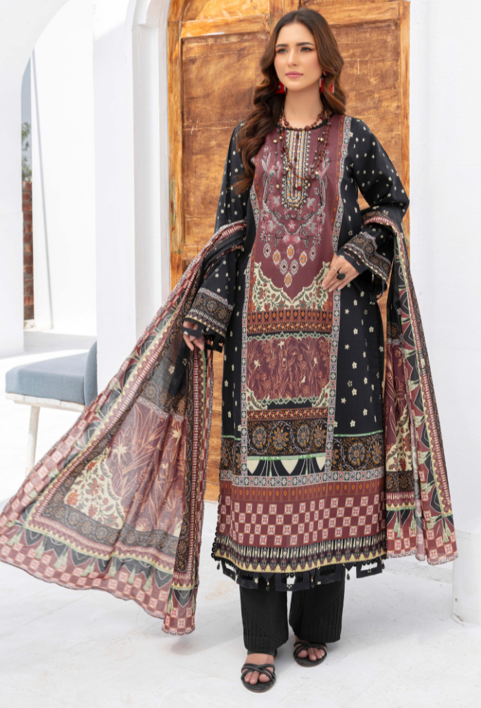 Humdum | Saira Bano Lawn 24 | D09 - Official HumDum stockist in UK - Sakeena London