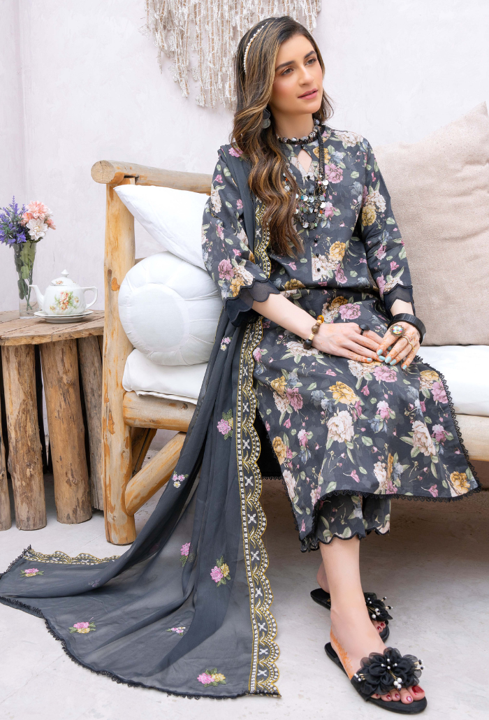 Humdum | Gardenia Lawn 24 | PLG 3 - D03 - Official HumDum stockist in UK - Sakeena London
