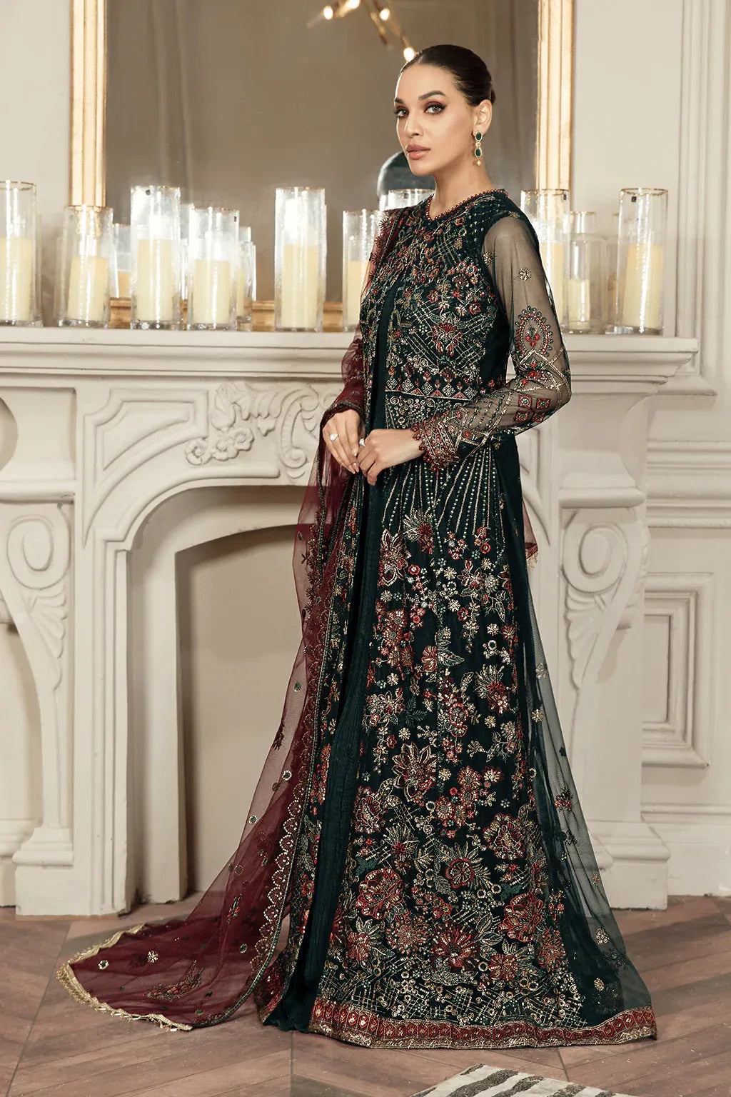 Zarif | Mehroz Formals | PINE GREEN - Official Zarif stockist in UK - Sakeena London