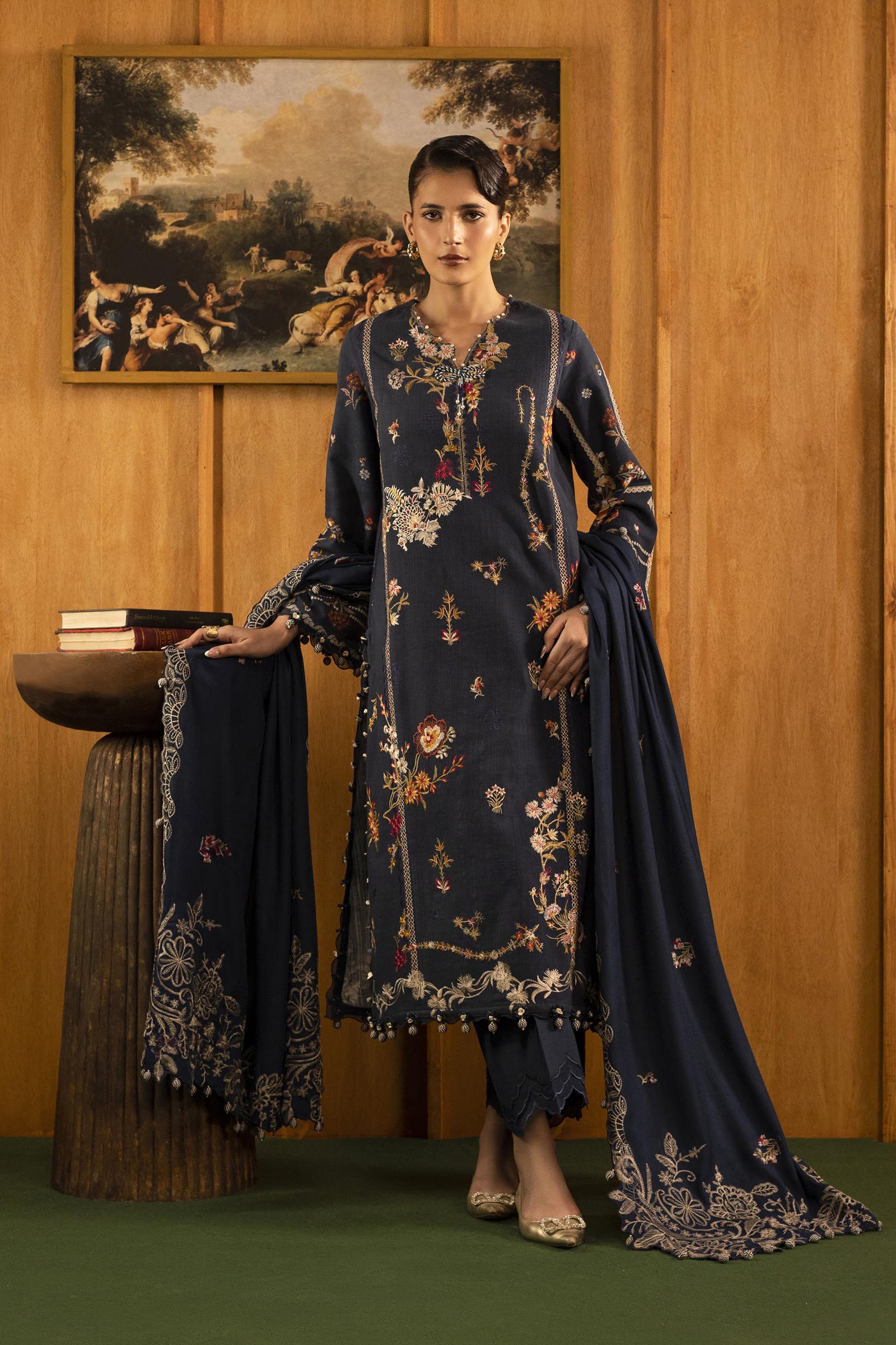 Sana Safinaz | Muzlin Winter 25 | M253-002B - Official Sana Safinaz stockist in UK - Sakeena London